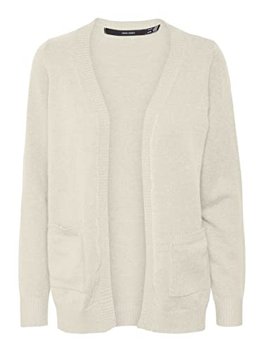 bestseller a/s Damski sweter VMLILLIE LS Pocket Cardigan GA NOOS z dzianiny, brzoza/szczegóły: W. Melange, M