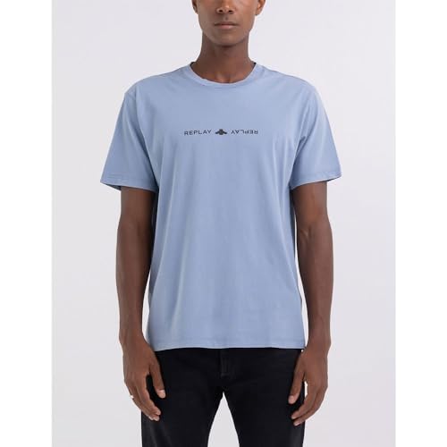 Replay koszulka męska regular fit, 685 Grey Blue, 3XL