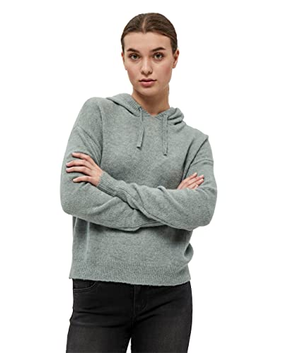 DESIRES Damski sweter z kapturem Genia Hood, Slate Blue Melange, L