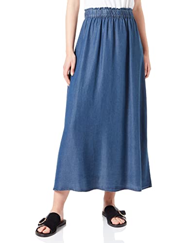 ONLY Damska spódnica maxi luźny krój, niebieski (Dark Blue Denim), XS
