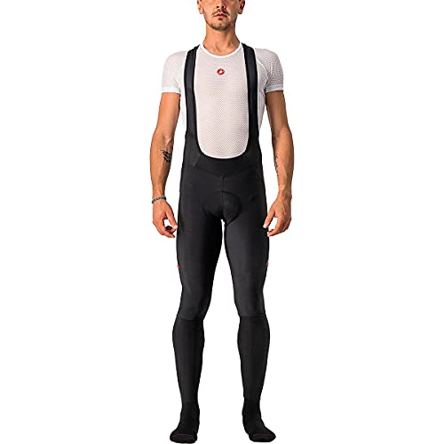 CASTELLI Bardzo szybkie 5 Legginsy Bibtight Black/Red Reflex, XL Mężczyźni, Czarny i czerwony, XL
