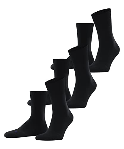 FALKE Uniseks Skarpety Run 3-Pack U SO Bawełna jednokolorowe 3 Pak, Czarny (Black 3000), 42-43