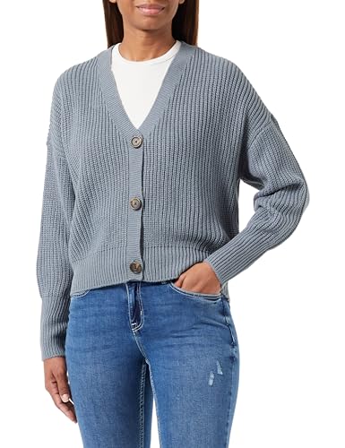 Bestseller A/S Damski kardigan VMLEA LS V-Neck Cuff NOOS kurtka z dzianiny, Stormy Weather, XL, Stormy Weather, XL