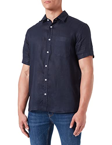 s.Oliver Koszula męska, z krótkim rękawem, niebieska, 3XL, niebieski, 3XL