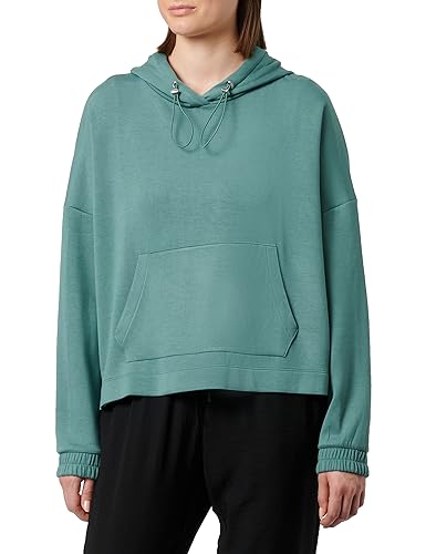 Q/S by s.Oliver Bluza damska z kapturem, Niebieski zielony, XXL