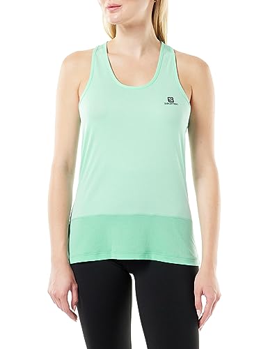 Salomon Damski tank top Cross Run Tank W, niebieski (Beach Glass/Pool Blue/Heather), S