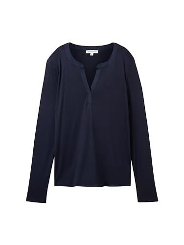 TOM TAILOR Damska koszulka z długim rękawem, 10668 - Sky Captain Blue, L