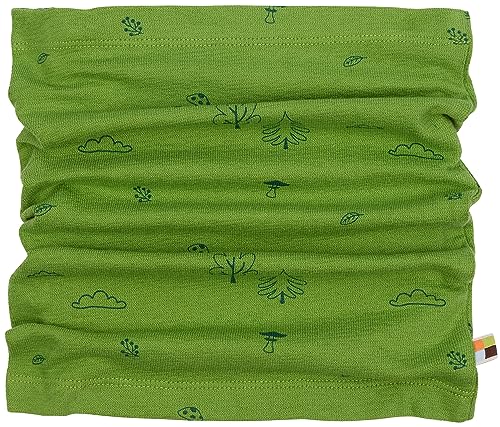 loud + proud Unisex dziecięcy szal kominowy z dzianiny strukturalnej, certyfikat GOTS, szal, kolor trawy, rozmiar uniwersalny, trawa, jeden rozmiar