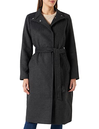 Vero Moda Vmtwodope Vera Długi Wool Coat GA Noos Płaszcz damski, Ciemnoszary mieszany, L