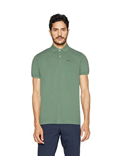 GANT Męska koszulka polo Md. Ss Pique Rugger, Kalamata Green, 3XL