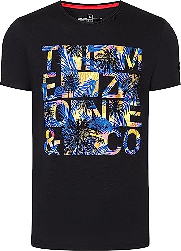 Timezone T-Shirt Męskie Bawełna Palm Sprawdź 10256, Czarny, XXL
