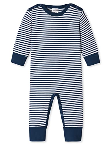 Schiesser Baby Anzug Mit Vario Fuß śpioszki dla malucha, Blau Weiß Gestreift, 80