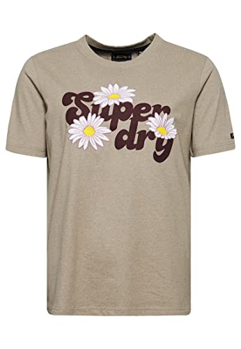 Superdry Vintage Floral Scripted tee Koszula damska, Aspen Green Marl, 42