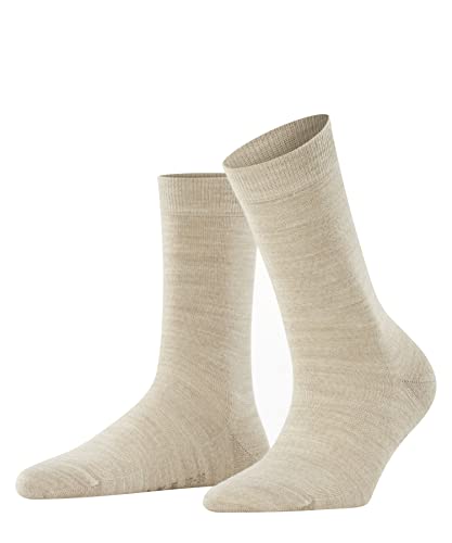 FALKE Kobiety Skarpety Softmerino W SO Wełna Merynosa Bawełna jednokolorowe 1 Para, Niebieski (Linn Melange 4549), 41-42