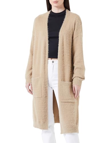 aleva Damski kardigan z dzianiny 10424752-AL04, beżowy, XL/XXL, beżowy, XL-XXL