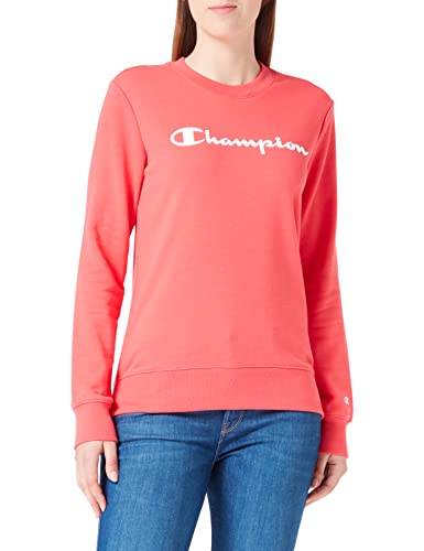 Champion Damska bluza z okrągłym dekoltem Legacy American Classics Powerblend z logo frotte, czerwona, M