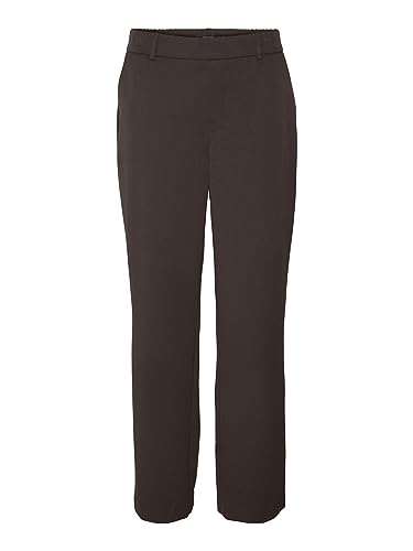 VERO MODA Vmmaya Mr Straight Solid Pant Noos spodnie damskie, Coffee Bean, 34-S-L