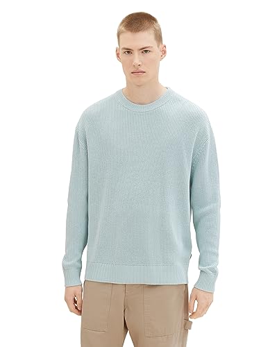 TOM TAILOR Denim sweter męski, 30463 - Dusty Mint Blue, XXL