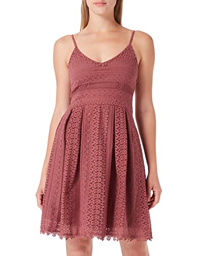Bestseller A/S Damska sukienka ONLHELENA Lace S/L Short Dress WVN, różowo-brązowa, 40, Ró?owo-br?zowy, 40