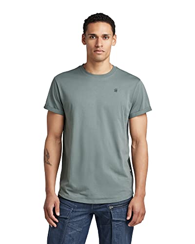 G-STAR RAW Męska koszulka z długim rękawem, zielona (Grey Moss B353-4752), XS