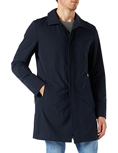 s.Oliver BLACK LABEL Męski płaszcz z długim rękawem Comfort Fit, ciemnoniebieski, 50