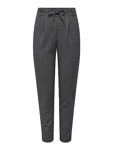 ONLY Damskie spodnie Onlpoptrash-Elise Easy Melange Pant Noos, ciemnoszary melanż, 30-3XL-L