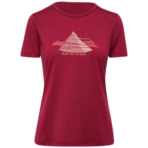 Thermowave Merino Life W's S/S Shirt Print Koszulka damska, Tybetański Czerwony, M