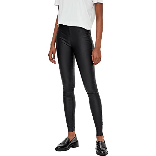 Object NOS Damskie legginsy Objbelle Mw Coated Noos, czarne (Black Black), rozmiar 36 EU, czarny, 36