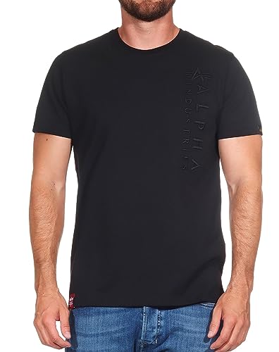 Alpha Industries T-shirt męski EMB T, czarny, XXL
