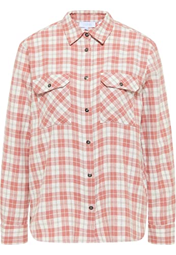 SIDONA Koszula damska 19621959-SI01, różowa wełniana biel, XL, Różowa, wełniana biel, XL