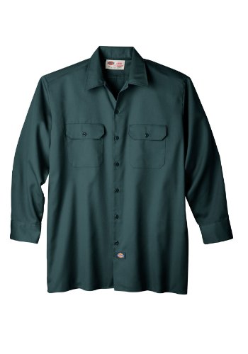 Dickies Męska koszula z długim rękawem do pracy o regularnym kroju na co dzień, Lincoln Green, L