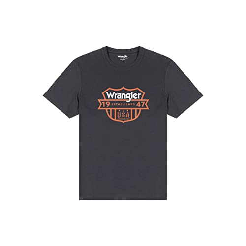 Wrangler Graphic Tee Koszulka męska, Wyblakłe czarne, 3XL