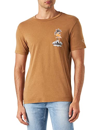 Replay M6487 T-shirt męski, 227 brązowy, L, 227 brązowy, L