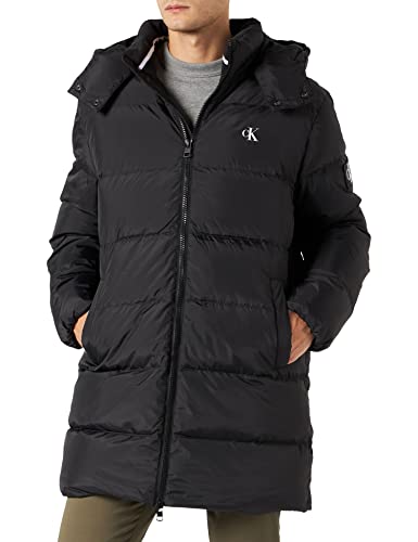 Calvin Klein Jeans Męska kurtka puchowa Ess z kapturem, Ck czarny, XS