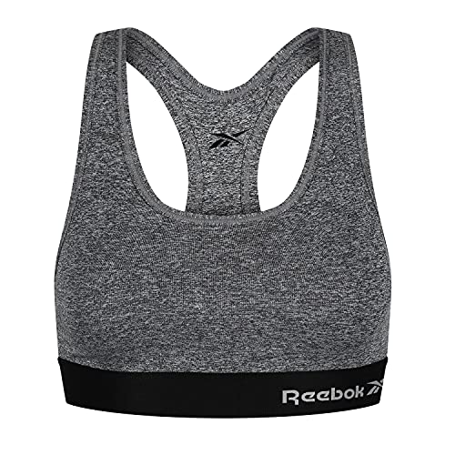 Reebok Damska sportowa Crop Top Simone Grey Marl T-shirt, Szary melanżowy, XS