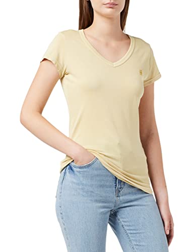 G-STAR RAW Damska koszulka z krótkim rękawem Slim V T Wmn Ss, beżowy/khaki (Hemp Gd B059-d298), M