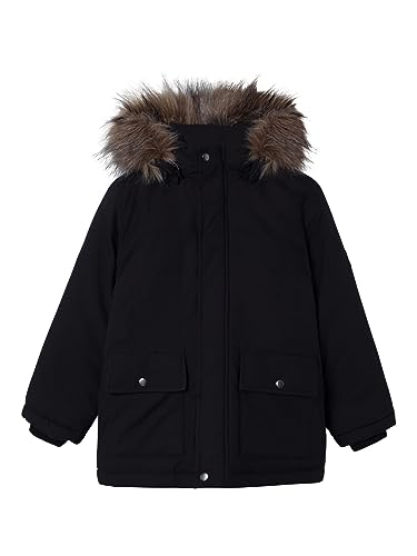 NAME IT Kurtka chłopięca Nkmmarlin Parka Jacket Pb South, czarny, 164