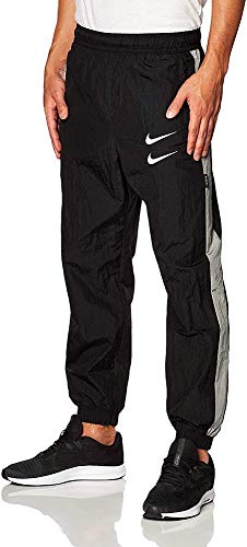 Nike Spodnie męskie M NSW Swoosh Pant WVN, czarny/zielony/biały, S
