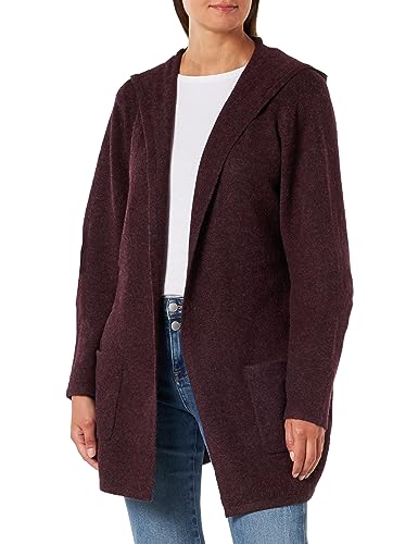 Vero Moda Vmdoffy Ls Open Hood Cardigan Ga Noos Kardigan Kobiety, Winetasting/Detail:melange, XL