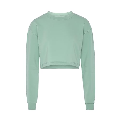 Sanika Damska bluza z długim rękawem ze 100% poliestru, z okrągłym dekoltem, jadeit, rozmiar XL, Jade, XL