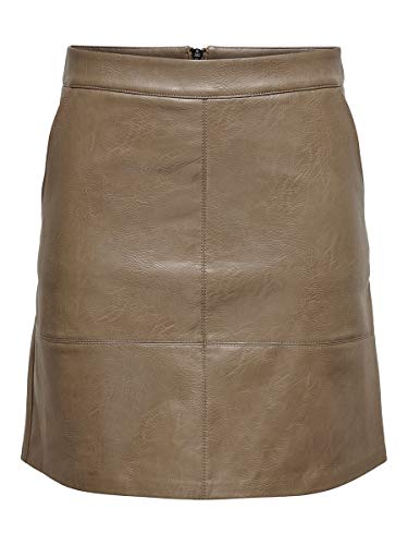 ONLY Damska spódnica ze sztucznej skóry Onllisa Cc OTW, Karaibowy, 38 PL