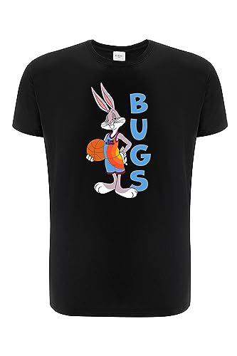 ERT GROUP oryginalny i oficjalnie licencjonowany Looney Tunes czarny T-shirt męski wzór Space Jam 032, jednostronne drukowanie, rozmiar XS, Space Jam 032 Czarny, XS