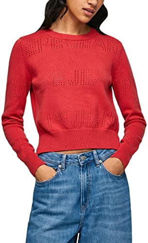 Pepe Jeans Sweter damski Tierney, Czerwony (Studio Red), M