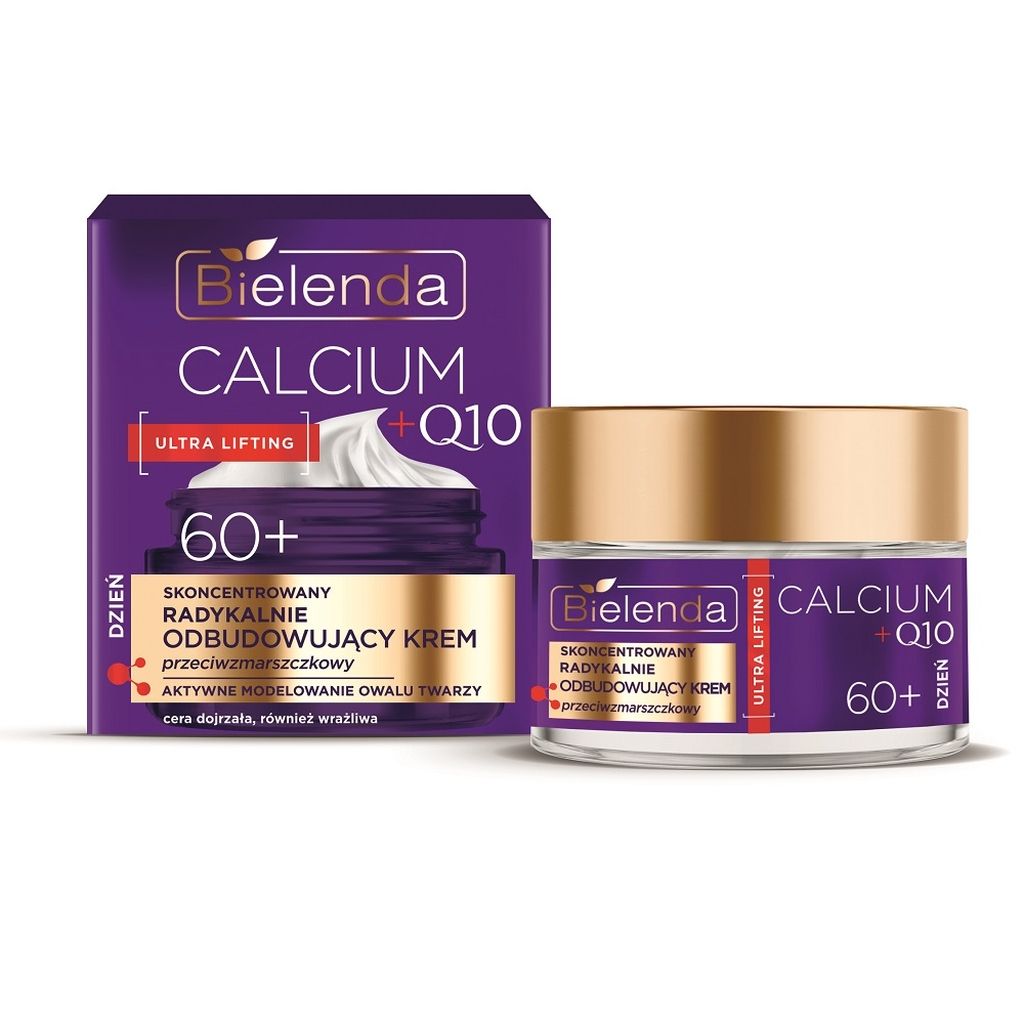 Calcium + Q10 skoncentrowany radykalnie odbudowujący krem przeciwzmarszczkowy na dzień 60+ 50ml