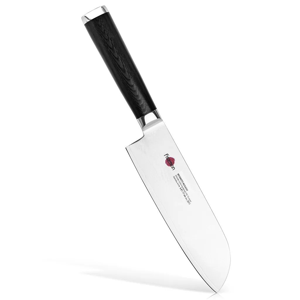 Фото - Кухонний ніж Fissman Kensei Nóż santoku 17 cm ze stali damasceń 