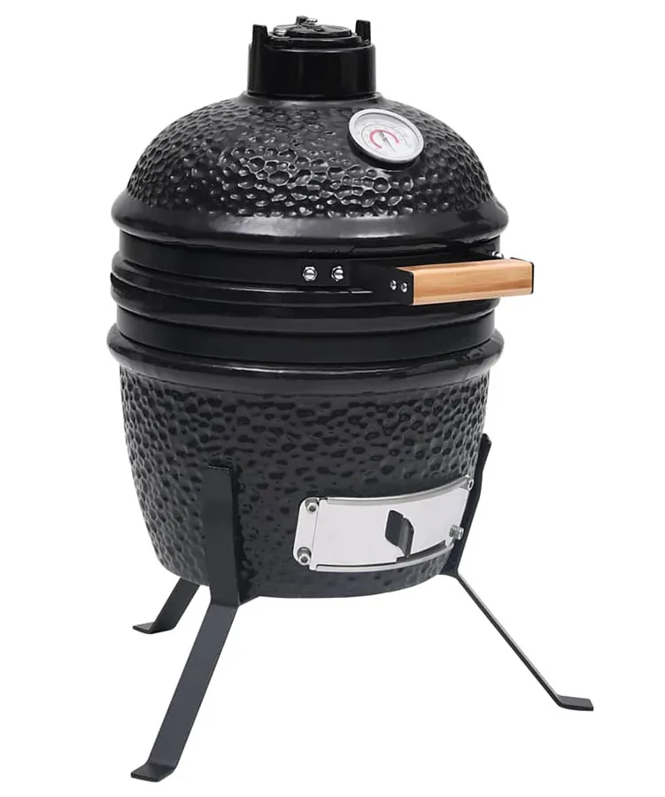 Elior Czarny ceramiczny grill z funkcją wędzenia G9-K47