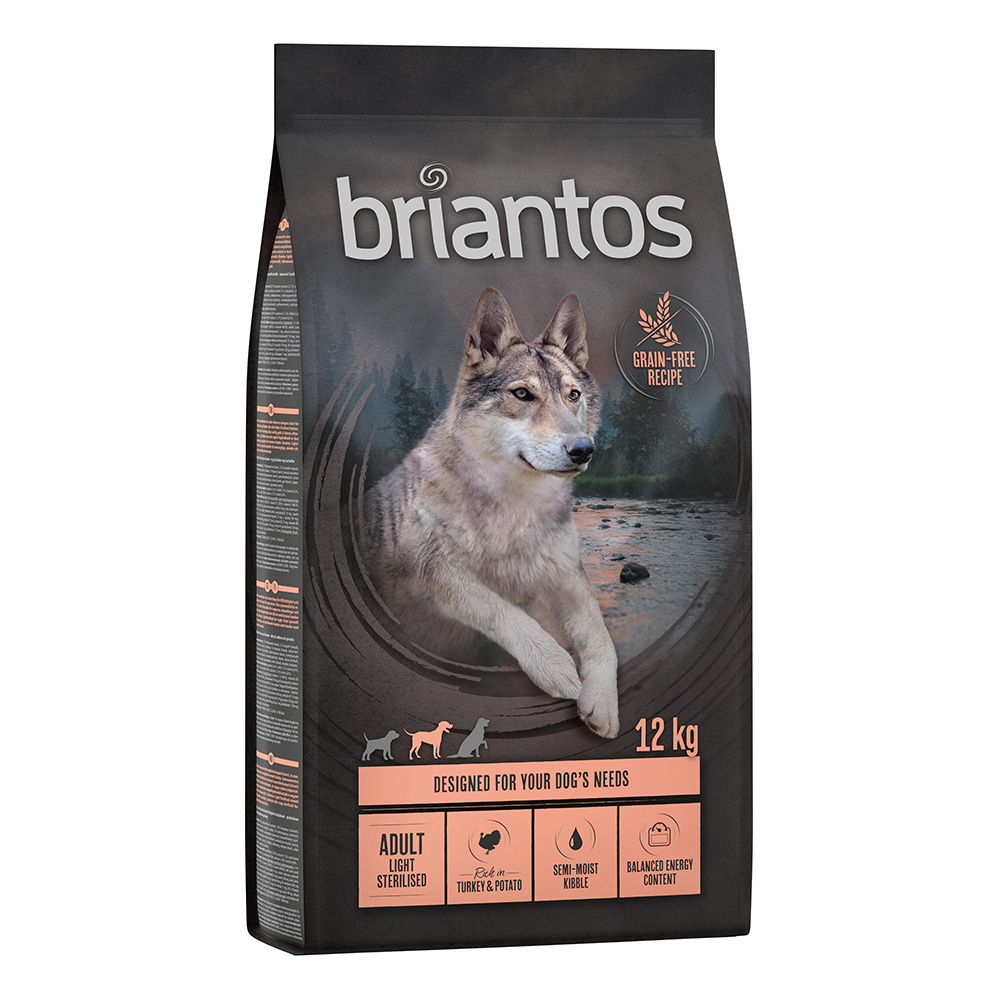 Briantos Adult Light/Sterilised, indyk z ziemniakami, bez zbóż - 2 x 12 kg