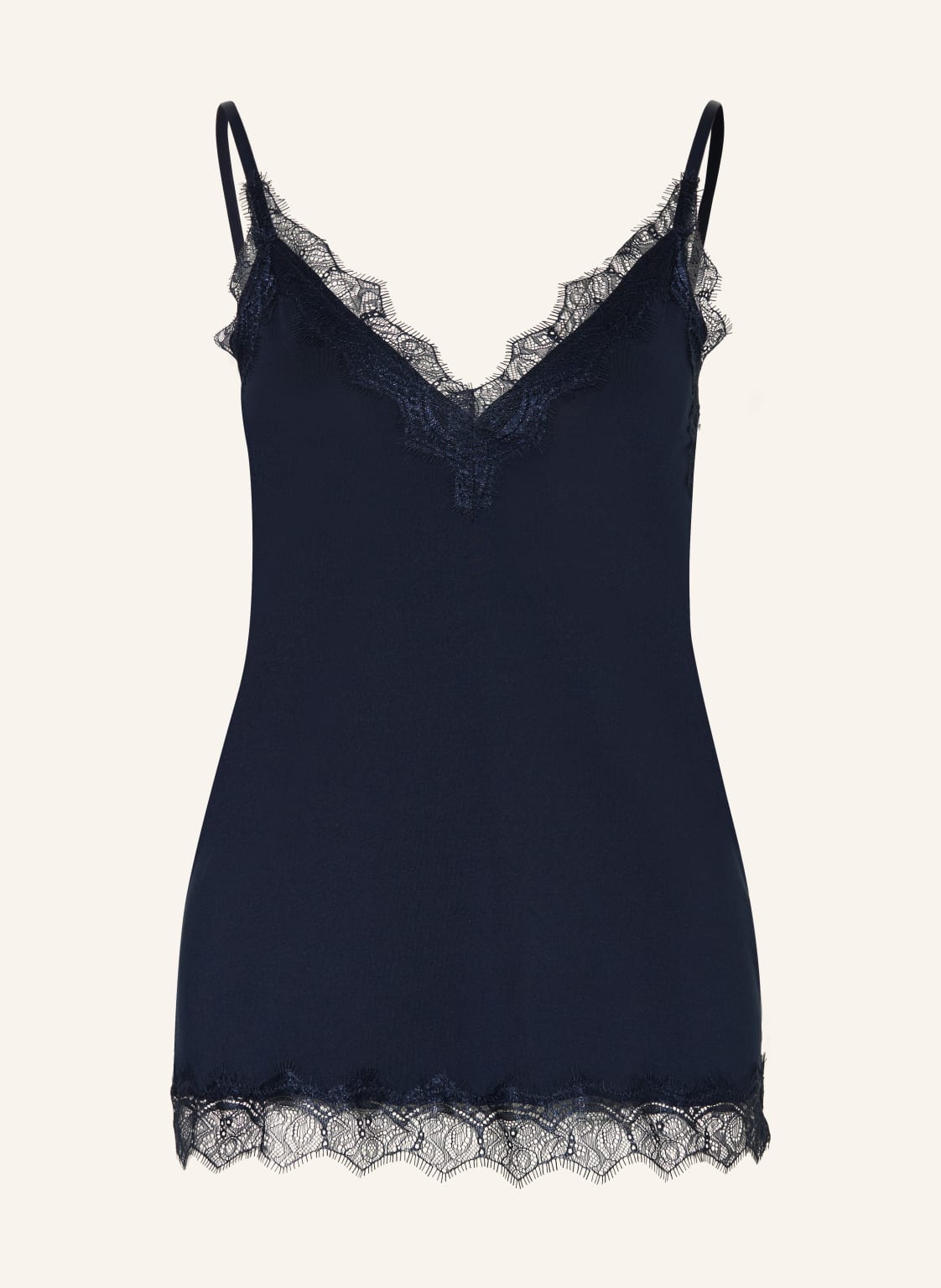 Rosemunde Top Billie Z Koronkowym Obszyciem blau