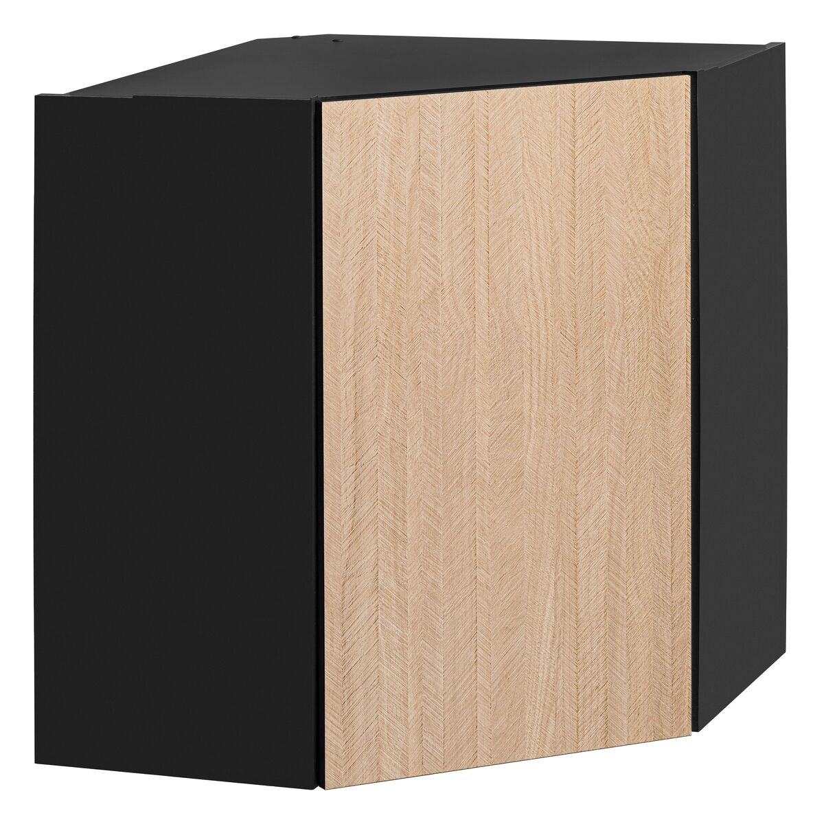 Szafka kuchenna wisząca narożna Roma 60 cm kolor jodełka/czarny