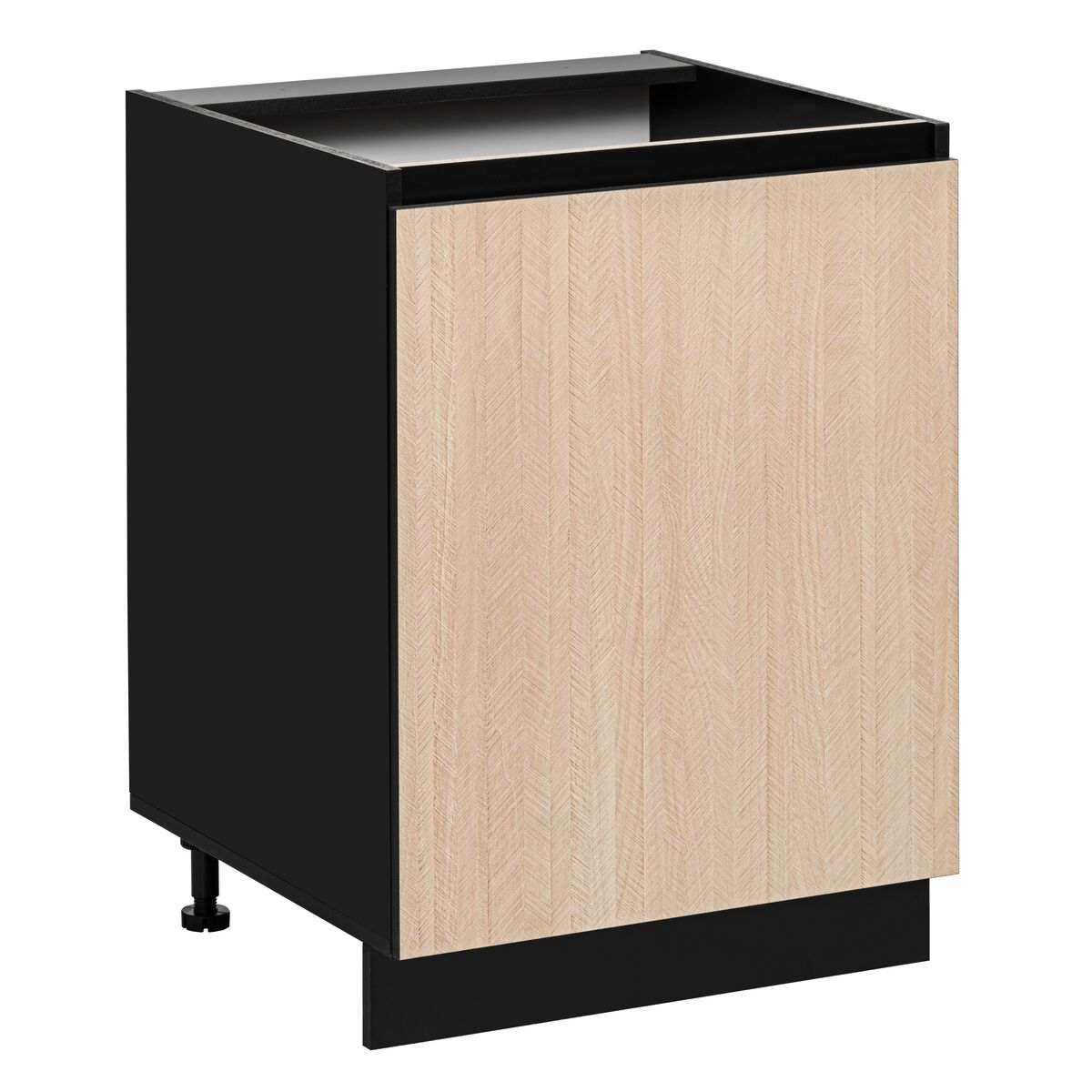 Szafka kuchenne stojąca Roma 60 cm kolor jodełka/czarny